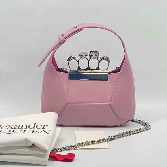 Alexander McQueen Skull Jeweled Mini Chain Hobo Bag - Picture 1 of 16